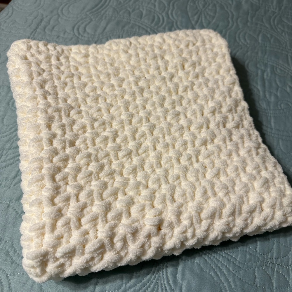 Baby afghan, lovey size, handmade